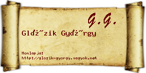 Glózik György névjegykártya