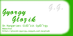 gyorgy glozik business card